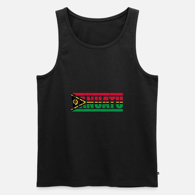 Vanuatu - Männer Premium Bio Tank Top - Schwarz