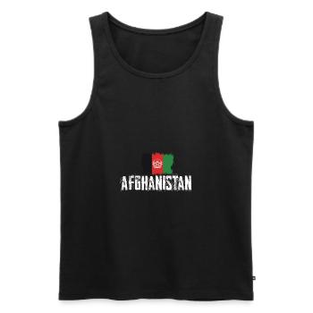 drapeau afghan - Débardeur bio Premium Homme - noir - Devant - Michal (187cm)