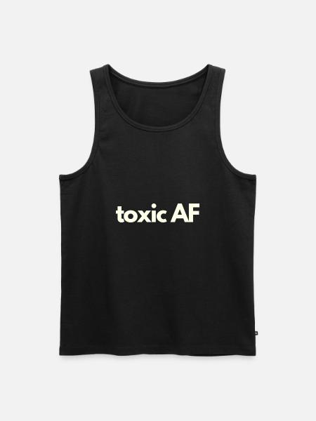 Toxic AF - Männer Premium Bio Tank Top - Schwarz