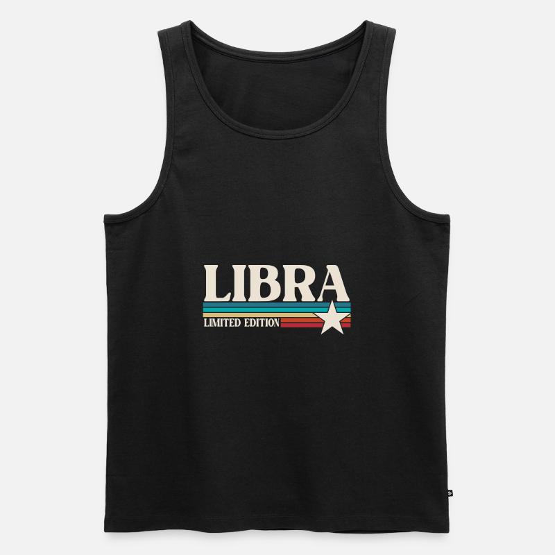 Sternzeichen Waage - Männer Premium Bio Tank Top - Schwarz