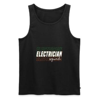 Electrician Squad Electro Worker Craftsman - Men's Premium Organic Tank Top - black - Front - Michal (187cm)