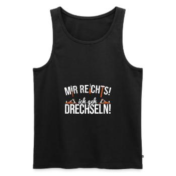 Drechseln Drehen - Männer Premium Bio Tank Top - Schwarz - Vorne - Michal (187cm)