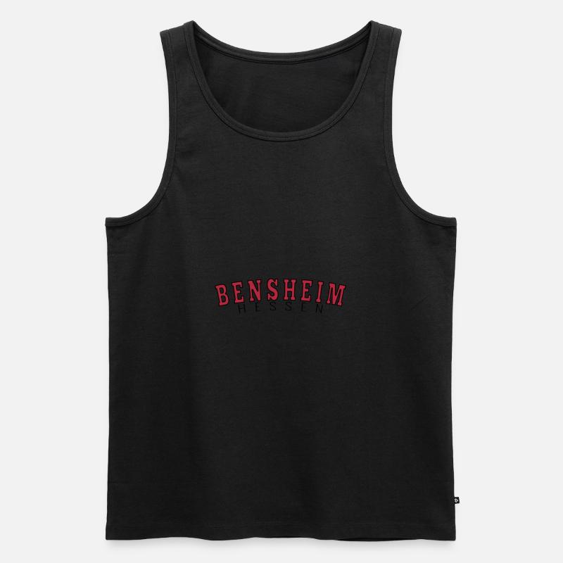 Bensheim Hessen - Männer Premium Bio Tank Top - Schwarz
