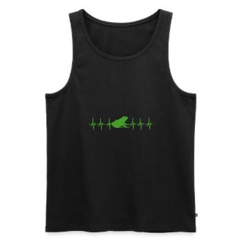 Frog Heartbeat Amphibian Pet - Débardeur bio Premium Homme - noir - Devant - AI Model Male 178 light (178cm)