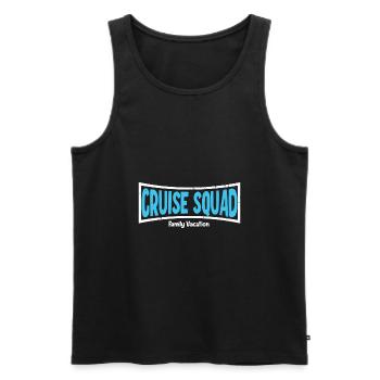 Croisière familiale - Débardeur bio Premium Homme - noir - Devant - AI Model Male 178 light (178cm)