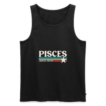 Sternzeichen Fische - Männer Premium Bio Tank Top - Schwarz - Vorne - AI Model Male 178 light (178cm)