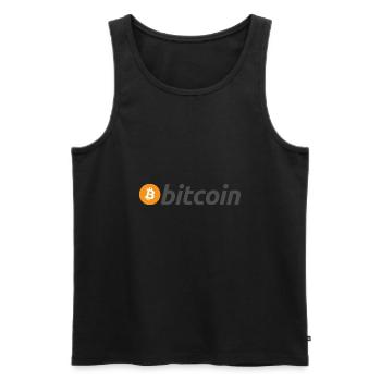 Bitcoin - Männer Premium Bio Tank Top - Schwarz - Vorne - AI Model Male 178 light (178cm)