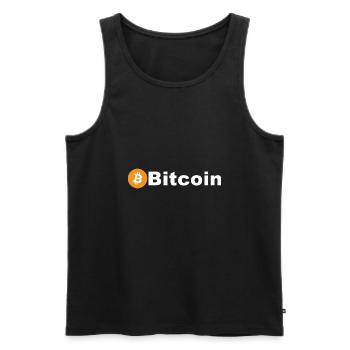 Bitcoin Design - Männer Premium Bio Tank Top - Schwarz - Vorne - AI Model Male 178 light (178cm)