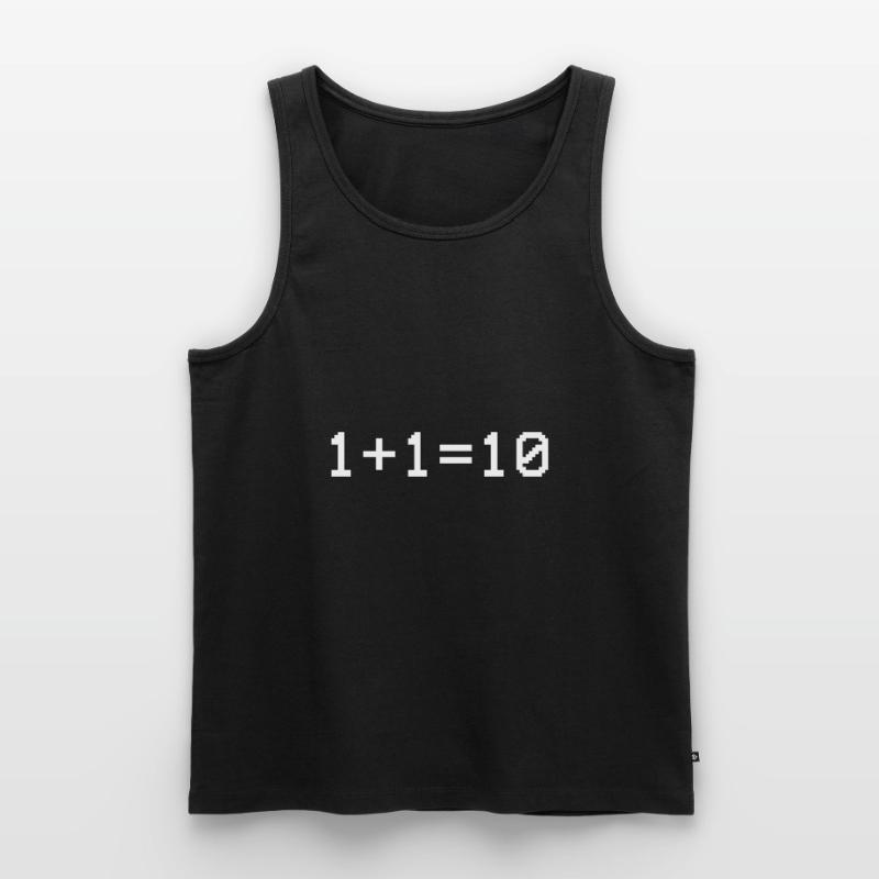 1+1=10 Funny Computer Science Computer Scientist Binary Men's Premium Organic Tank Top