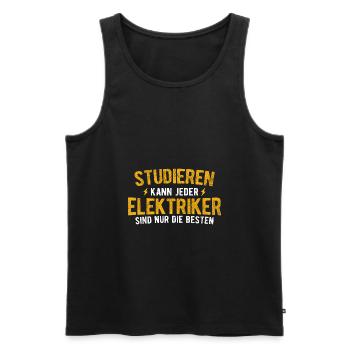 Elektriker Elektrik - Männer Premium Bio Tank Top - Schwarz - Vorne - Michal (187cm)