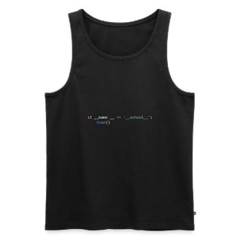 Python Programmierer Schule Schüler lustig - Männer Premium Bio Tank Top - Schwarz - Vorne - AI Model Male 178 light (178cm)