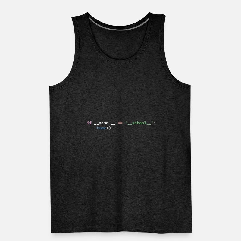 Python Programmierer Schule Schüler lustig Männer Premium Bio Tank Top