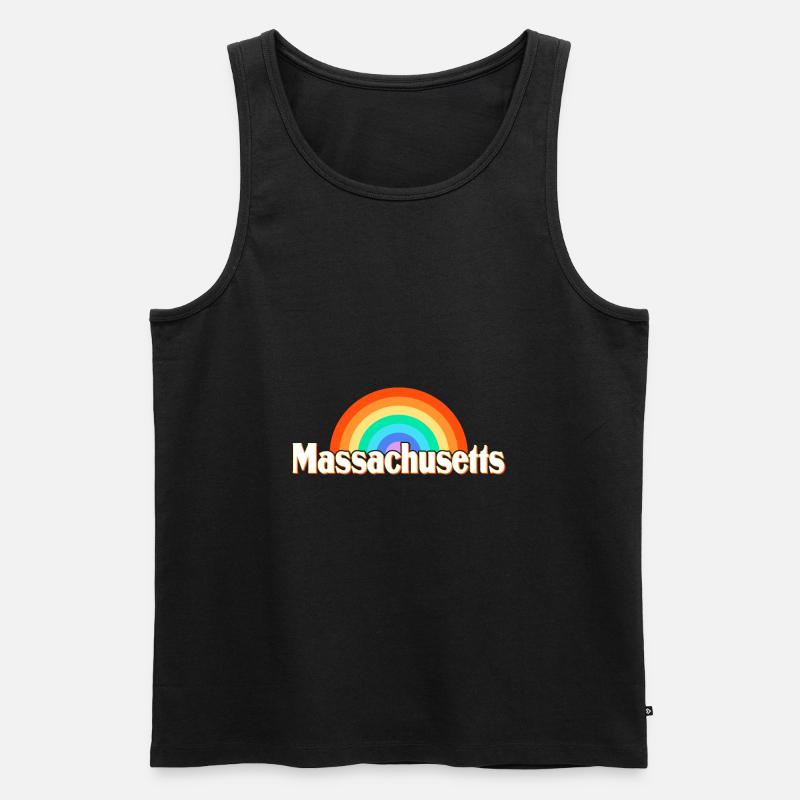 Massachusetts - Männer Premium Bio Tank Top - Schwarz