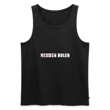 Nehmen Holen Trierisch Trierer Platt - Männer Premium Bio Tank Top - Schwarz - Vorne - Michal (187cm)