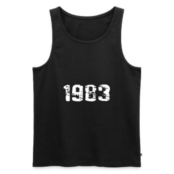 1983 - Männer Premium Bio Tank Top - Schwarz - Vorne - Michal (187cm)