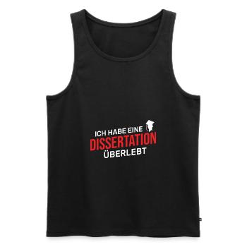 Doktortitel - Männer Premium Bio Tank Top - Schwarz - Vorne - AI Model Male 178 light (178cm)