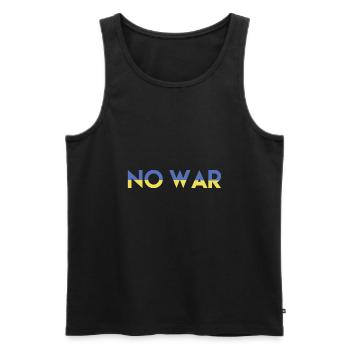 NO WAR Frieden für die Ukraine - Männer Premium Bio Tank Top - Schwarz - Vorne - AI Model Male 178 light (178cm)