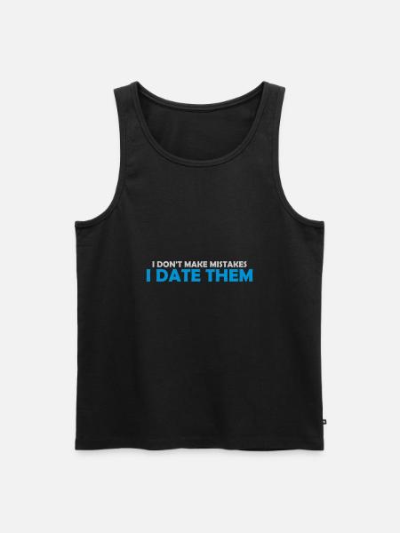 Date Mistakes Quote Logo - Men's Premium Organic Tank Top - black