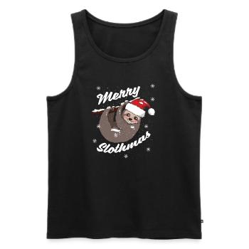 Faultier Weihnachten Weihnachtsgeschenk Geschenk - Männer Premium Bio Tank Top - Schwarz - Vorne - AI Model Male 178 light (178cm)