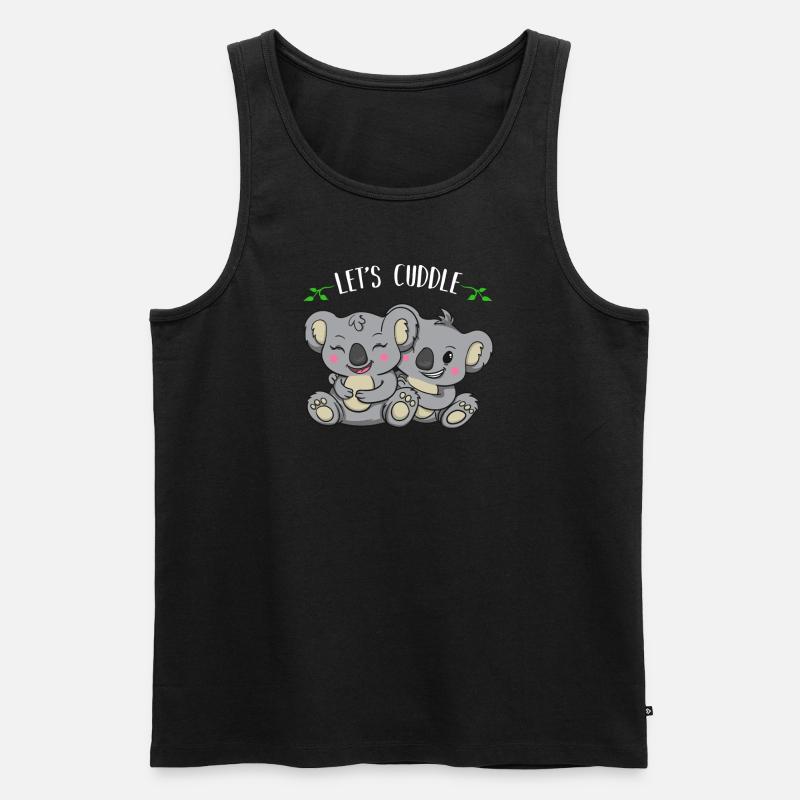 Koala Koalabär Kuschel Geschenk - Männer Premium Bio Tank Top - Schwarz