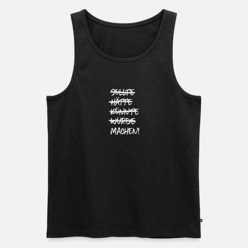 should, would have,could,would,make - Men's Premium Organic Tank Top - black