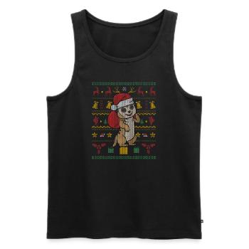 Moche cadeau de Noël suricote de Noël - Débardeur bio Premium Homme - noir - Devant - Michal (187cm)
