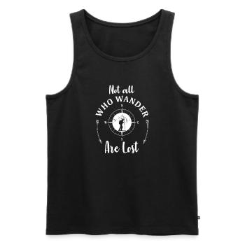 not all hiking camping outdoor hiking hiking - Men's Premium Organic Tank Top - black - Front - Michal (187cm)