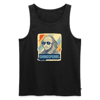 Shakespeare Literature Hamlet Retro Gift - Men's Premium Organic Tank Top - black - Front - AI Model Male 178 light (178cm)