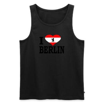 I love Berlin Ich liebe Berlin Deutschland Tourist - Männer Premium Bio Tank Top - Schwarz - Vorne - Michal (187cm)