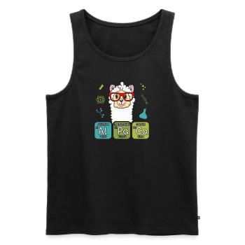 Cadeau de nerd physique physique chimie biologie alpaga - Débardeur bio Premium Homme - noir - Devant - Michal (187cm)
