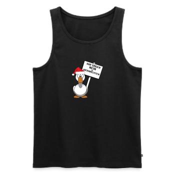 Nous disons non pour Noël - Tshirt rigolo - Débardeur bio Premium Homme - noir - Devant - AI Model Male 178 light (178cm)