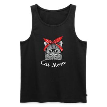 Katze & Katzen Mutter Mama Katzenbesitzer Geschenk - Männer Premium Bio Tank Top - Schwarz - Vorne - AI Model Male 178 light (178cm)