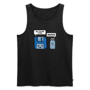 Diskette USB Stick Speicher PC Nerd Geschenk - Männer Premium Bio Tank Top - Schwarz - Vorne - AI Model Male 178 light (178cm)