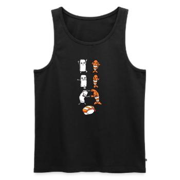 Reis und Fisch Fusion zum Sushi Anime Geschenk - Männer Premium Bio Tank Top - Schwarz - Vorne - Michal (187cm)