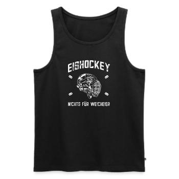 Eishockey Spruch Geschenk - Männer Premium Bio Tank Top - Schwarz - Vorne - Michal (187cm)