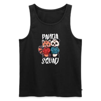 Red Little Panda Panda Bear Squad Gift - Men's Premium Organic Tank Top - black - Front - AI Model Male 178 light (178cm)