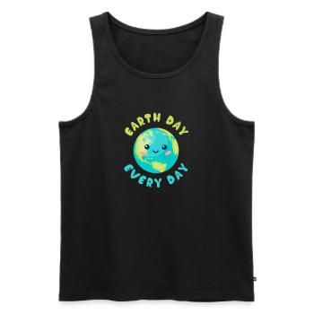 Jour de la Terre Jour de la Terre protège l'environnement - Débardeur bio Premium Homme - noir - Devant - Michal (187cm)