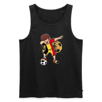 Cadeau De Danse De Football De Belgique Belgique - Débardeur bio Premium Homme - noir - Devant - Michal (187cm)