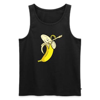 Banane Bananen Obst Dabbing Tanz Lustig Geschenk - Männer Premium Bio Tank Top - Schwarz - Vorne - AI Model Male 178 light (178cm)