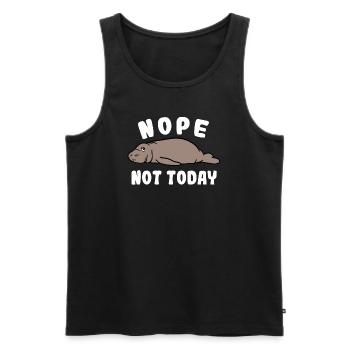 Manatee Manatee Sea Drôle Non Nope Pas De Cadeau Aujourd'hui - Débardeur bio Premium Homme - noir - Devant - Michal (187cm)