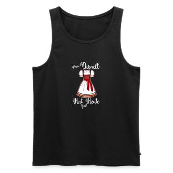Mein Dirndl hat heute frei - - Männer Premium Bio Tank Top - Schwarz - Vorne - Michal (187cm)