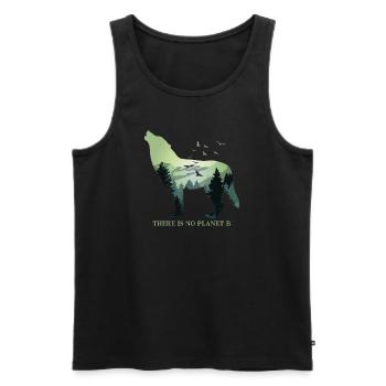 There is no Planet B - Umweltschutz Klimaschutz - Männer Premium Bio Tank Top - Schwarz - Vorne - Michal (187cm)