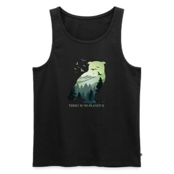 There is no Planet B - Umweltschutz Klimaschutz - Männer Premium Bio Tank Top - Schwarz - Vorne - Michal (187cm)