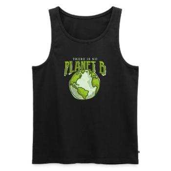 There is no Planet B - Umweltschutz Klimaschutz - Männer Premium Bio Tank Top - Schwarz - Vorne - Michal (187cm)