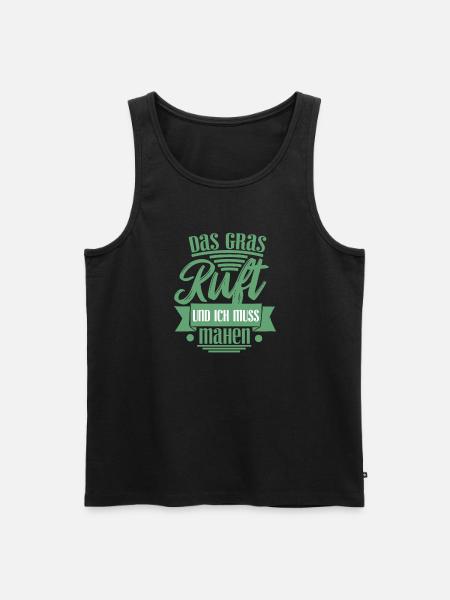 Rasen Mäher - Männer Premium Bio Tank Top - Schwarz