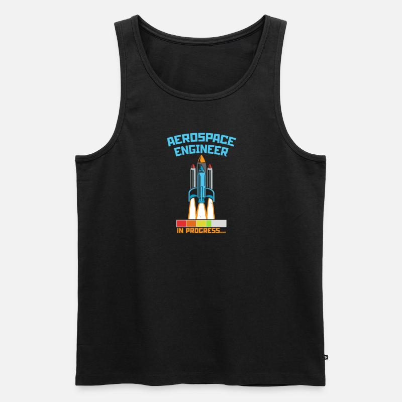 Aerospace Enginner in Progress Ingenieur Rakete - Männer Premium Bio Tank Top - Schwarz