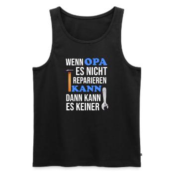 Opa Bester Opa Handwerker Geschenk - Männer Premium Bio Tank Top - Schwarz - Vorne - Michal (187cm)