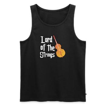 lord of the strings double bass music gift - Men's Premium Organic Tank Top - black - Front - Michal (187cm)