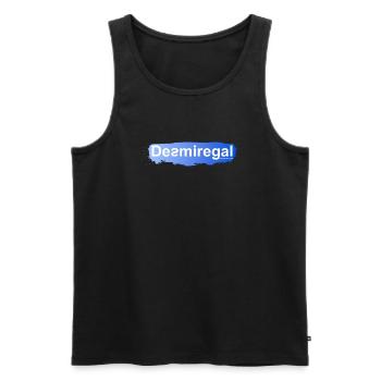 desmiregal Shirt from a store t-shirt geschenk - Männer Premium Bio Tank Top - Schwarz - Vorne - AI Model Male 178 light (178cm)