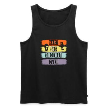 Best big brother ever retro vintage - Männer Premium Bio Tank Top - Schwarz - Vorne - AI Model Male 178 light (178cm)